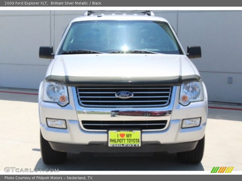 Brilliant Silver Metallic / Black 2009 Ford Explorer XLT