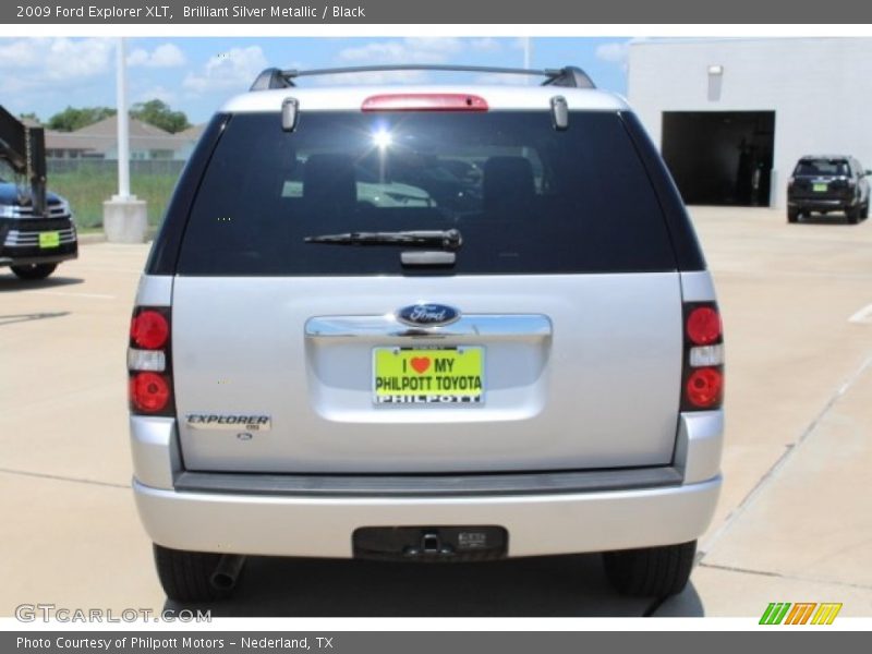 Brilliant Silver Metallic / Black 2009 Ford Explorer XLT