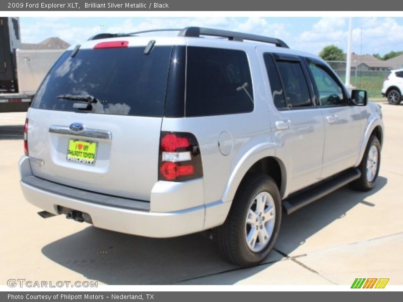 Brilliant Silver Metallic / Black 2009 Ford Explorer XLT