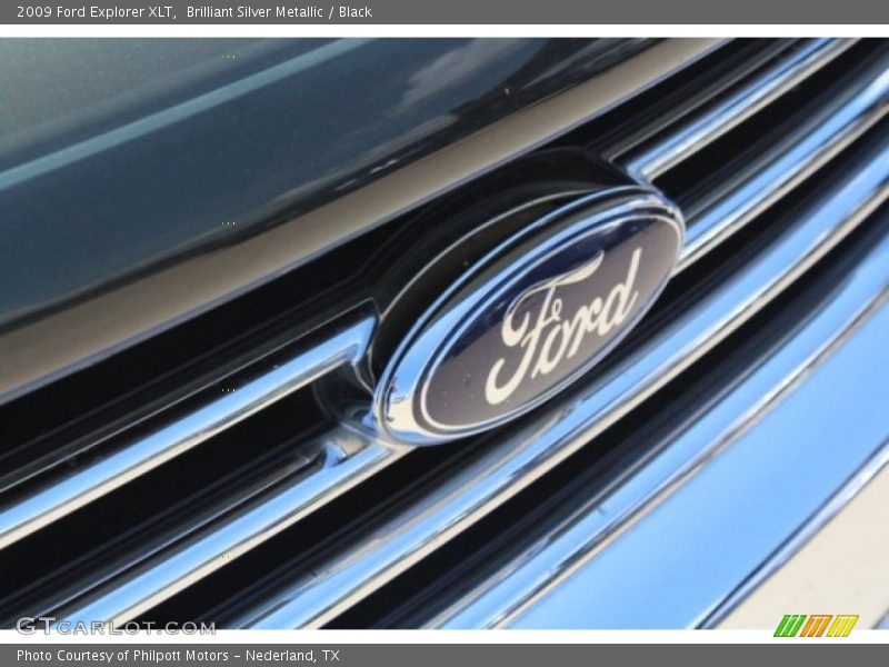 Brilliant Silver Metallic / Black 2009 Ford Explorer XLT