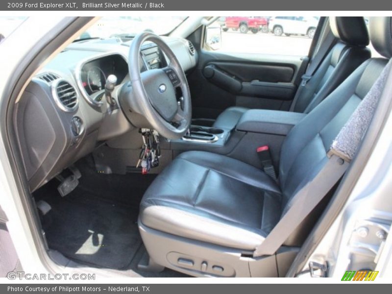 Brilliant Silver Metallic / Black 2009 Ford Explorer XLT