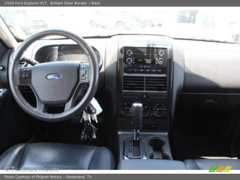 Brilliant Silver Metallic / Black 2009 Ford Explorer XLT