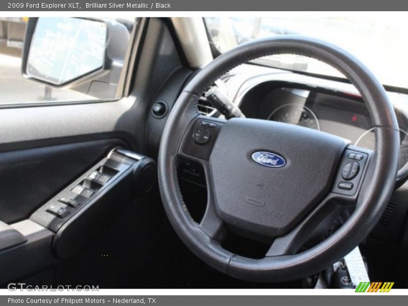 Brilliant Silver Metallic / Black 2009 Ford Explorer XLT