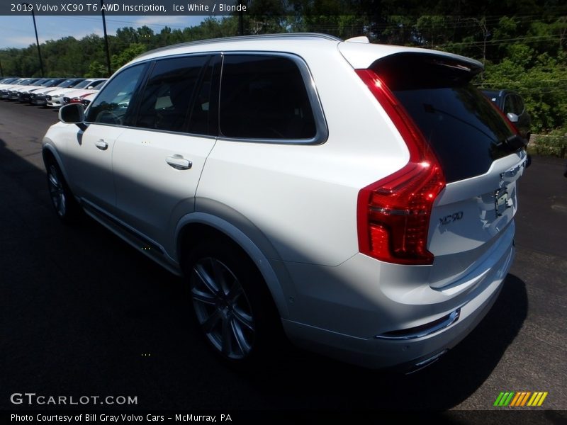 Ice White / Blonde 2019 Volvo XC90 T6 AWD Inscription