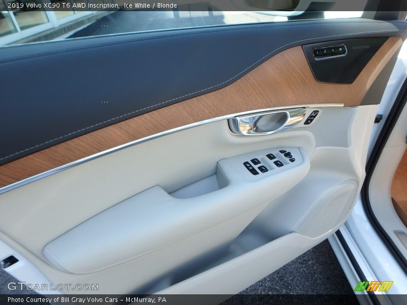 Ice White / Blonde 2019 Volvo XC90 T6 AWD Inscription