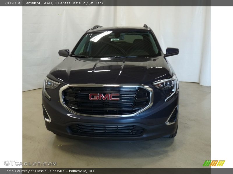 Blue Steel Metallic / Jet Black 2019 GMC Terrain SLE AWD