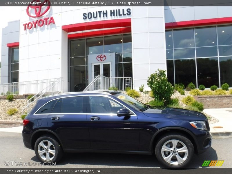 Lunar Blue Metallic / Silk Beige/Espresso Brown 2018 Mercedes-Benz GLC 300 4Matic