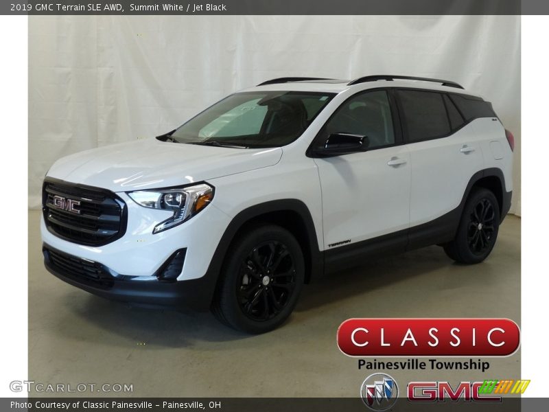 Summit White / Jet Black 2019 GMC Terrain SLE AWD