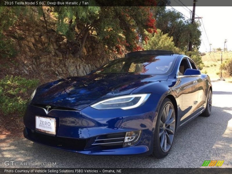 Deep Blue Metallic / Tan 2016 Tesla Model S 60
