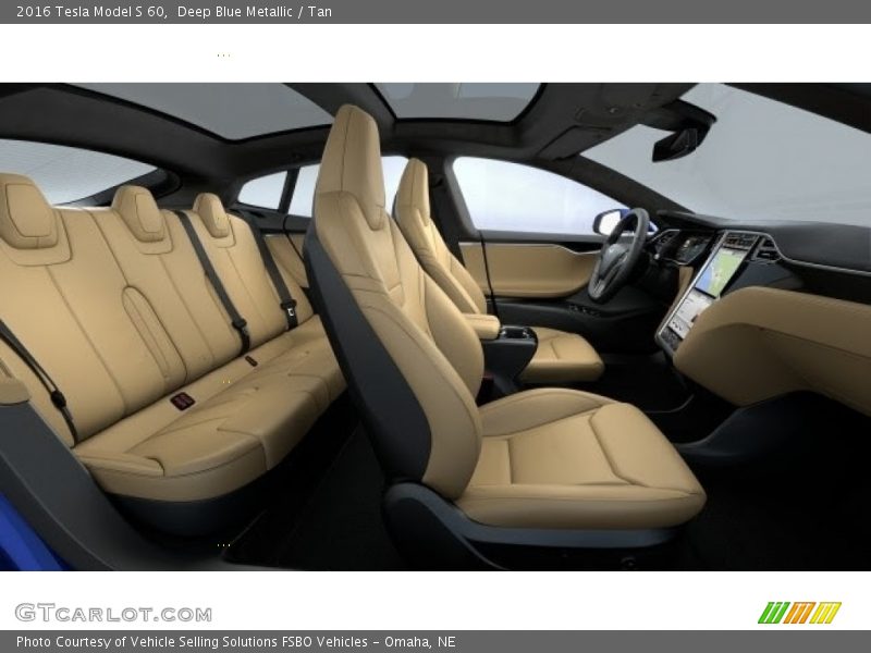 Deep Blue Metallic / Tan 2016 Tesla Model S 60