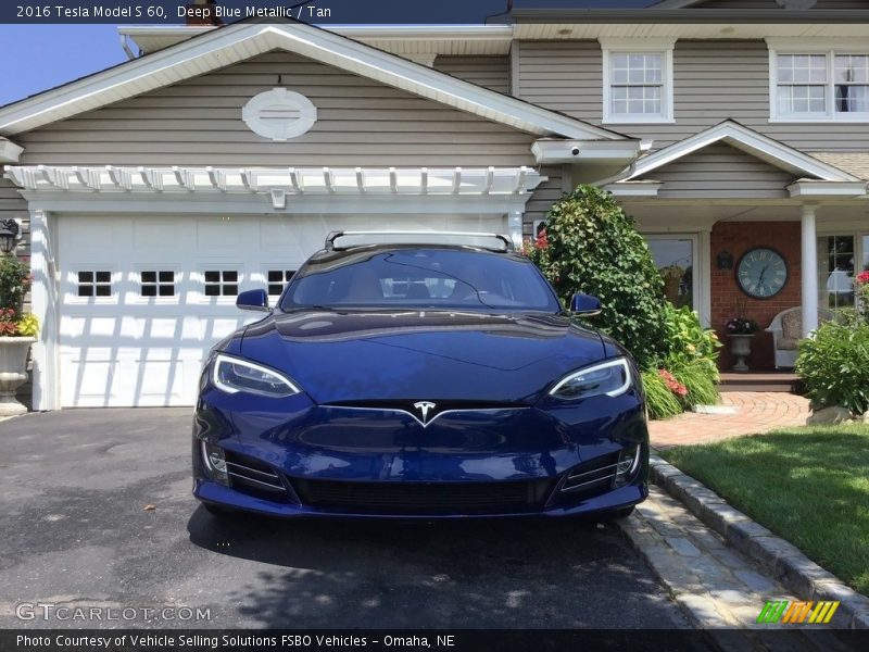 Deep Blue Metallic / Tan 2016 Tesla Model S 60