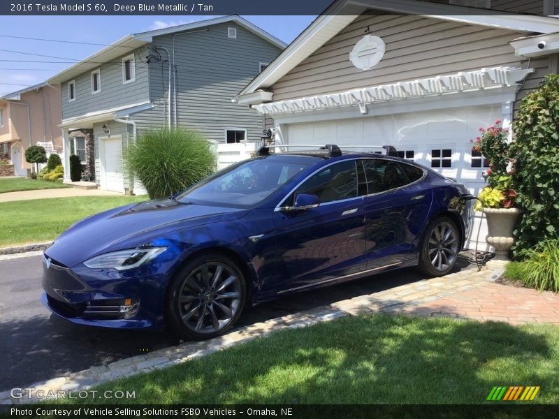 Deep Blue Metallic / Tan 2016 Tesla Model S 60