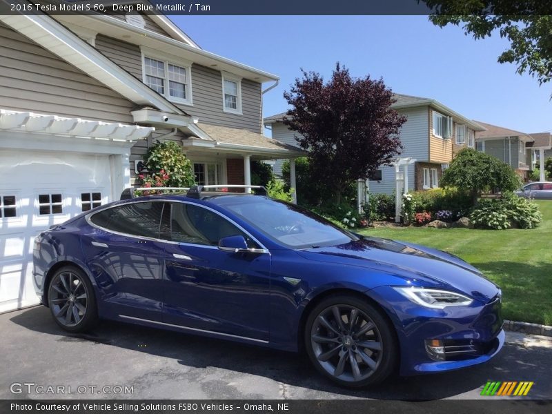 Deep Blue Metallic / Tan 2016 Tesla Model S 60
