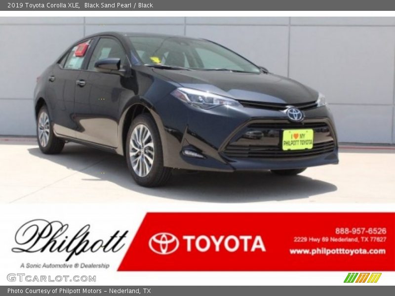 Black Sand Pearl / Black 2019 Toyota Corolla XLE