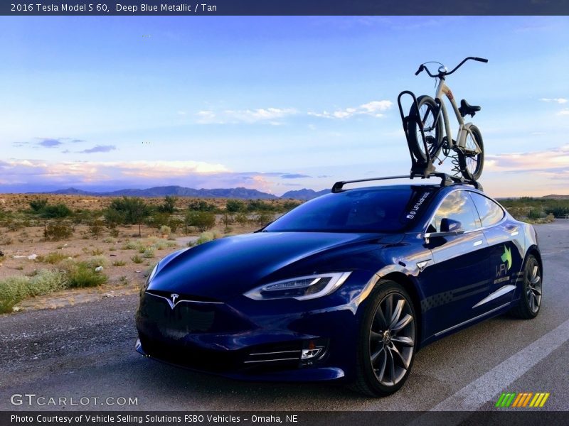 Deep Blue Metallic / Tan 2016 Tesla Model S 60