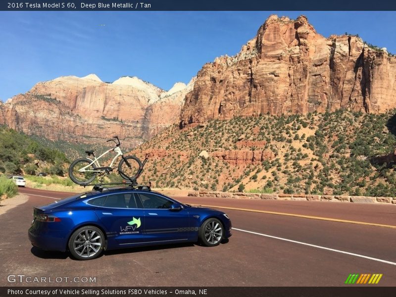 Deep Blue Metallic / Tan 2016 Tesla Model S 60
