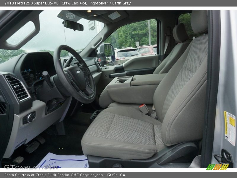 Ingot Silver / Earth Gray 2018 Ford F250 Super Duty XLT Crew Cab 4x4
