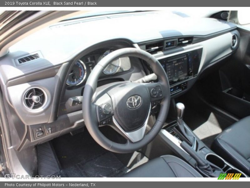 Black Sand Pearl / Black 2019 Toyota Corolla XLE