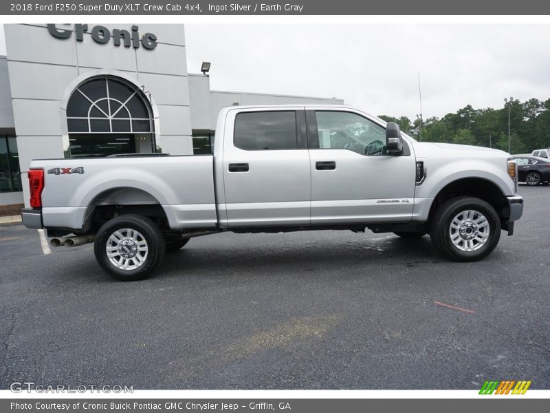 Ingot Silver / Earth Gray 2018 Ford F250 Super Duty XLT Crew Cab 4x4