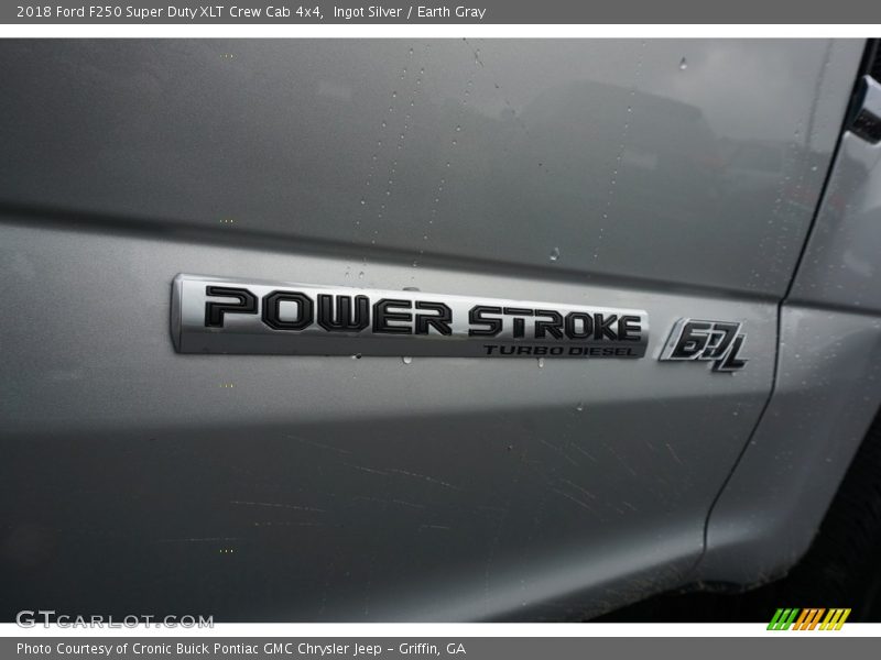 Ingot Silver / Earth Gray 2018 Ford F250 Super Duty XLT Crew Cab 4x4