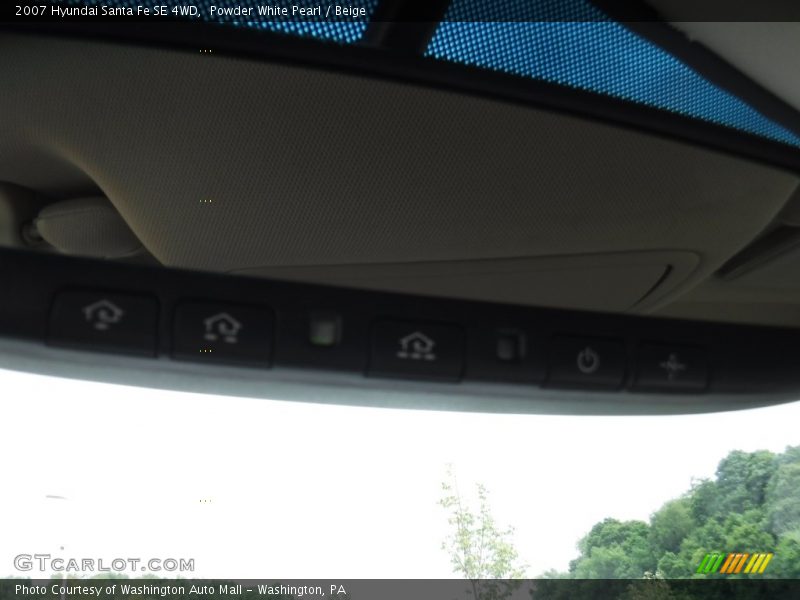 Powder White Pearl / Beige 2007 Hyundai Santa Fe SE 4WD