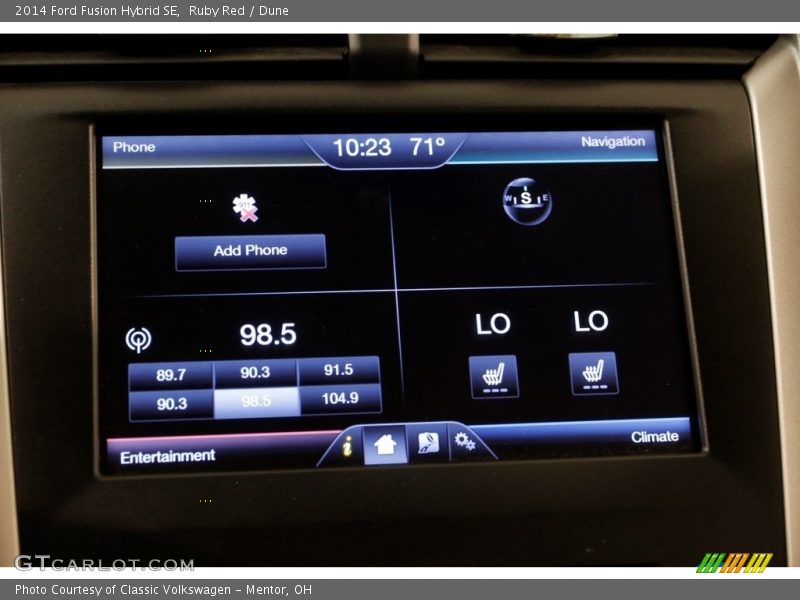 Ruby Red / Dune 2014 Ford Fusion Hybrid SE
