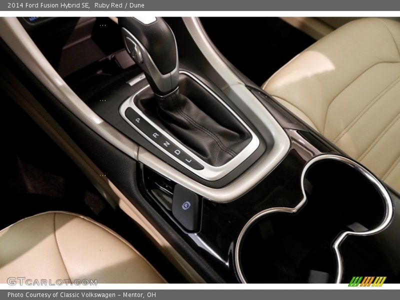 Ruby Red / Dune 2014 Ford Fusion Hybrid SE