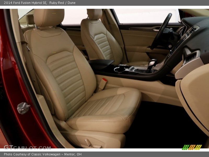 Ruby Red / Dune 2014 Ford Fusion Hybrid SE