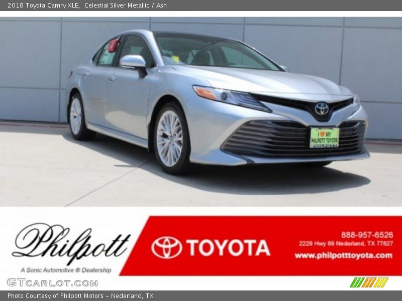 Celestial Silver Metallic / Ash 2018 Toyota Camry XLE