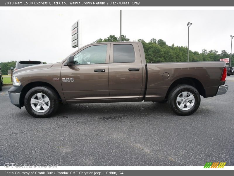 Walnut Brown Metallic / Black/Diesel Gray 2018 Ram 1500 Express Quad Cab