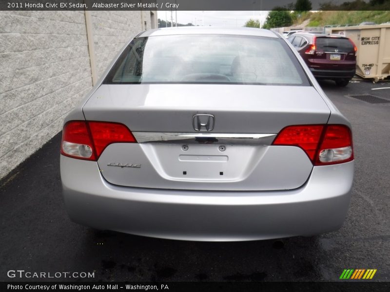 Alabaster Silver Metallic / Gray 2011 Honda Civic EX Sedan
