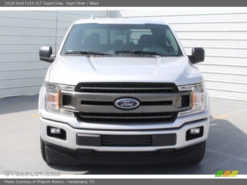 Ingot Silver / Black 2018 Ford F150 XLT SuperCrew