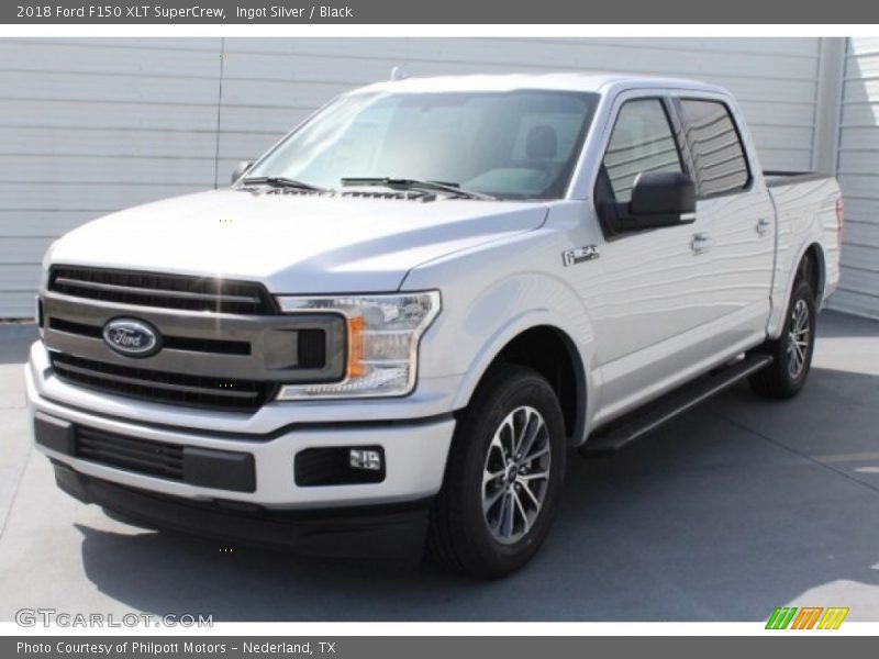 Ingot Silver / Black 2018 Ford F150 XLT SuperCrew
