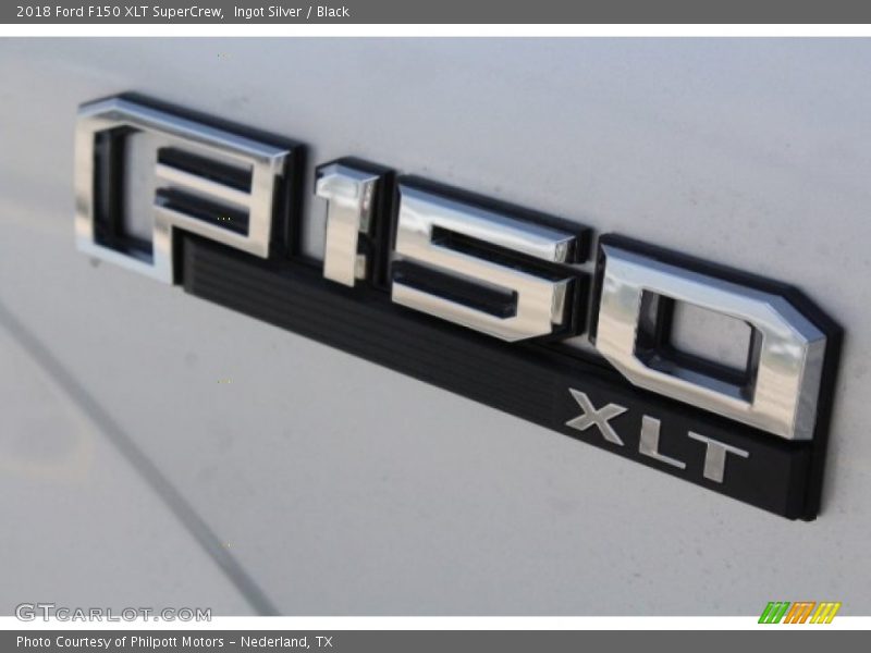 Ingot Silver / Black 2018 Ford F150 XLT SuperCrew