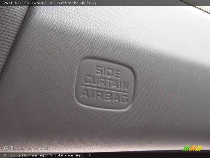 Alabaster Silver Metallic / Gray 2011 Honda Civic EX Sedan