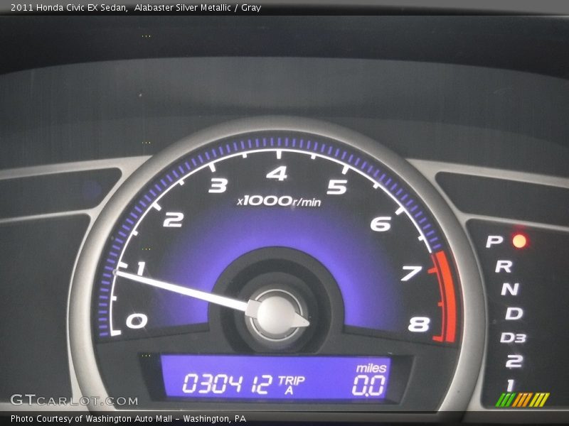 Alabaster Silver Metallic / Gray 2011 Honda Civic EX Sedan