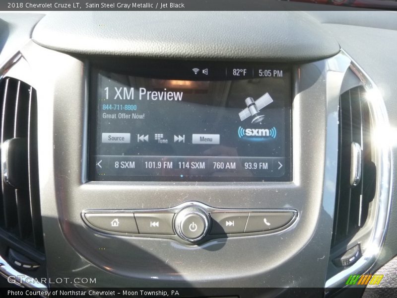 Satin Steel Gray Metallic / Jet Black 2018 Chevrolet Cruze LT