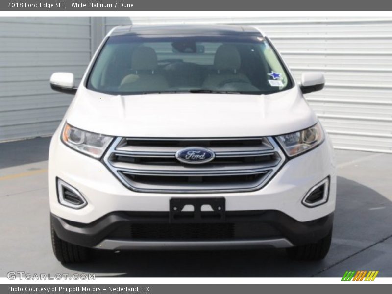 White Platinum / Dune 2018 Ford Edge SEL