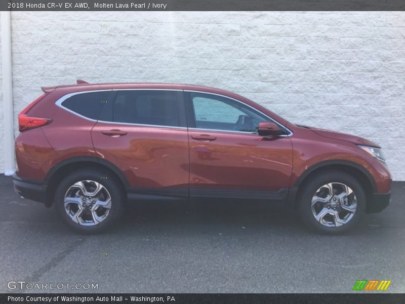 Molten Lava Pearl / Ivory 2018 Honda CR-V EX AWD