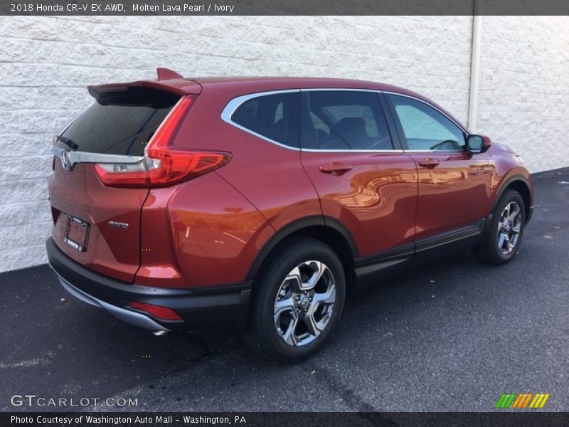 Molten Lava Pearl / Ivory 2018 Honda CR-V EX AWD
