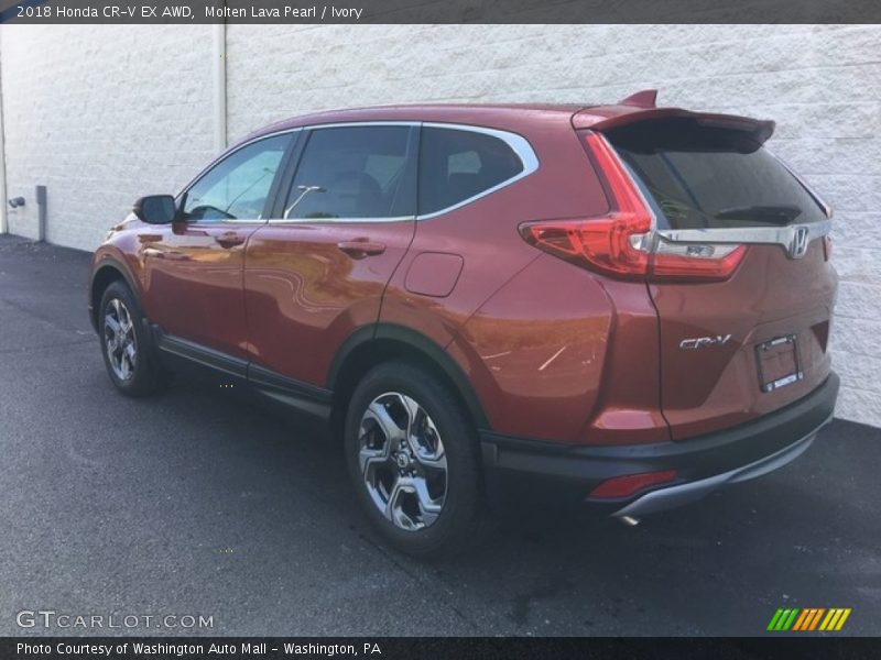 Molten Lava Pearl / Ivory 2018 Honda CR-V EX AWD