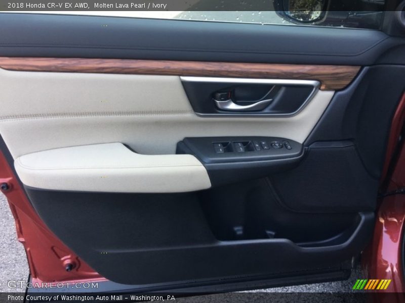 Molten Lava Pearl / Ivory 2018 Honda CR-V EX AWD