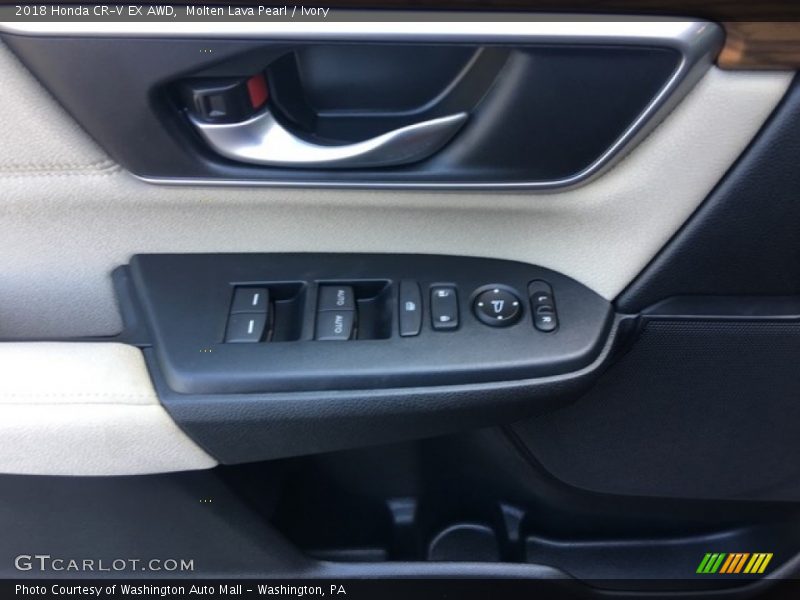 Molten Lava Pearl / Ivory 2018 Honda CR-V EX AWD