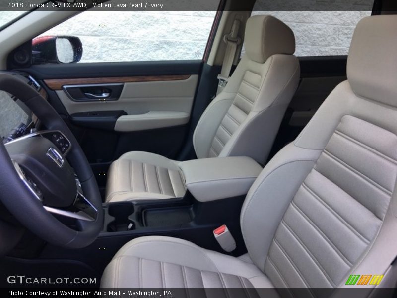 Molten Lava Pearl / Ivory 2018 Honda CR-V EX AWD