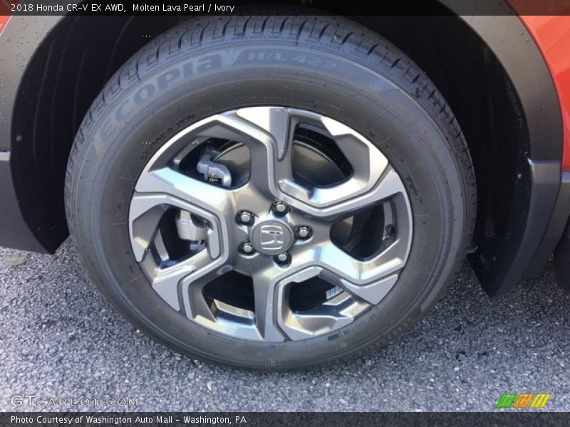 Molten Lava Pearl / Ivory 2018 Honda CR-V EX AWD