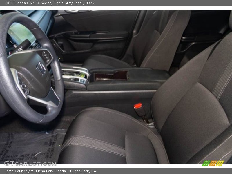 Sonic Gray Pearl / Black 2017 Honda Civic EX Sedan