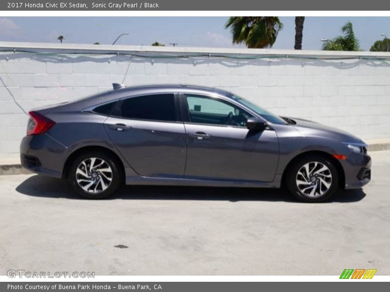Sonic Gray Pearl / Black 2017 Honda Civic EX Sedan