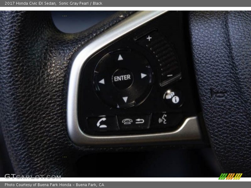 Sonic Gray Pearl / Black 2017 Honda Civic EX Sedan