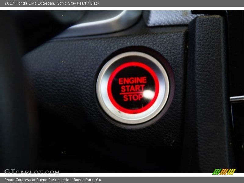 Sonic Gray Pearl / Black 2017 Honda Civic EX Sedan