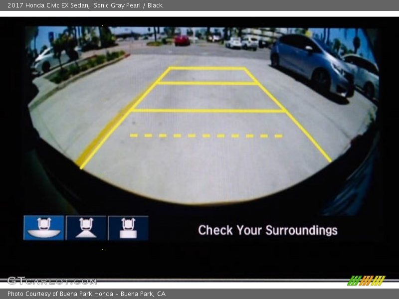 Sonic Gray Pearl / Black 2017 Honda Civic EX Sedan